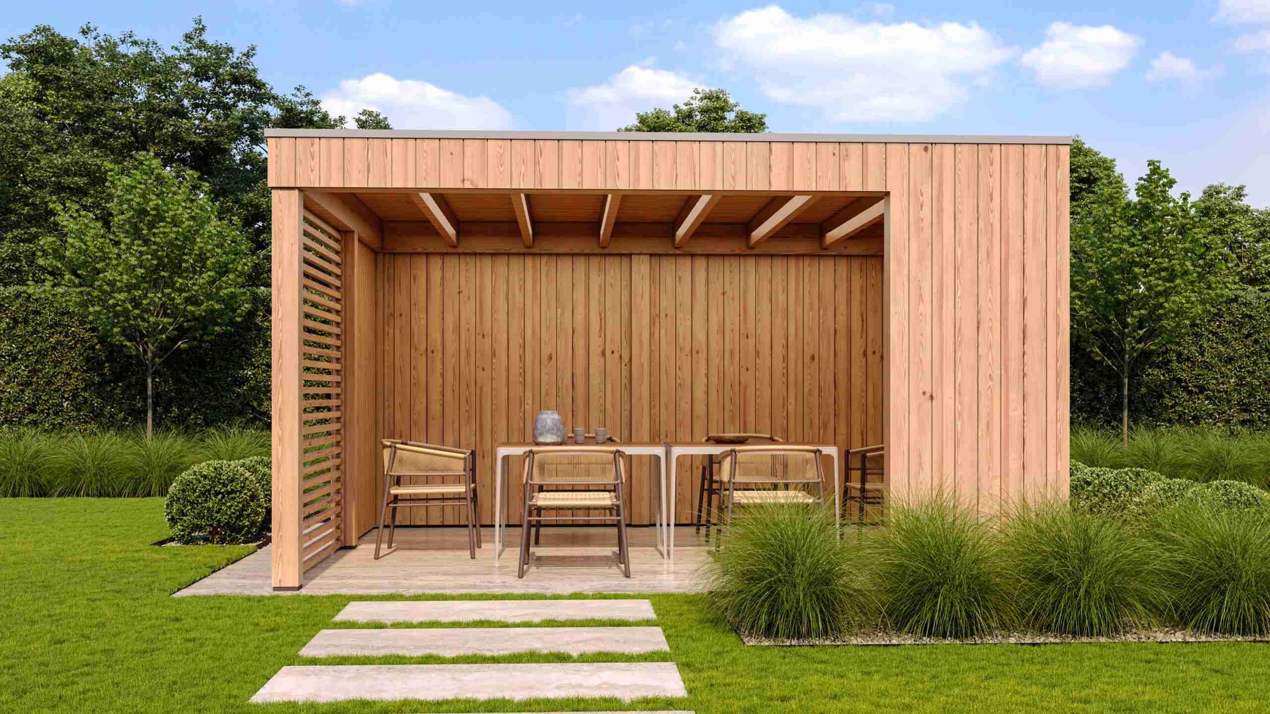 Holzario Premium tuinhuis Mailand 350x436
